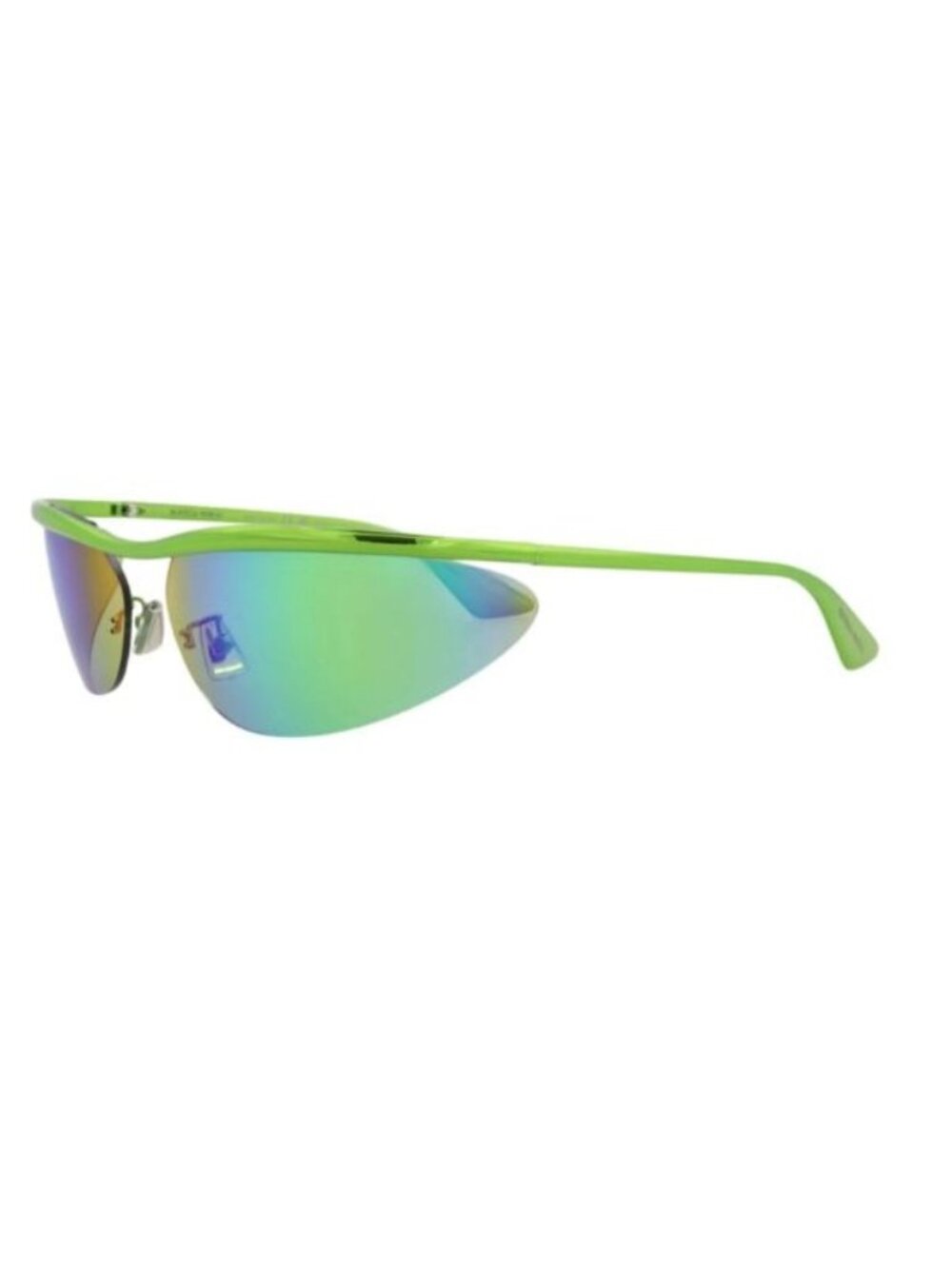 NEW BV1174S 003 BOTTEGA VENETA SUNGLASSES  UNISEX SHIELD GREEN EYEWEAR